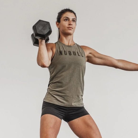 NOBULL Tops - WOMEN'S |  HIGH-NECK NOBULL TANK | ARMY GREEN